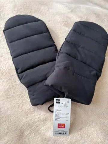 [ GU ] 히트 패디드 미튼 블랙 L 사이즈