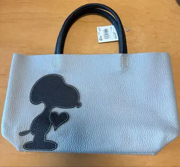 kotty 스누피 소가죽 백 그레이 x 블랙 미사용 새상품