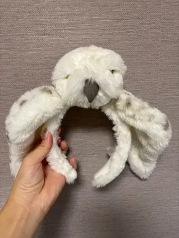 올빼미 디자인 머리띠 화이트