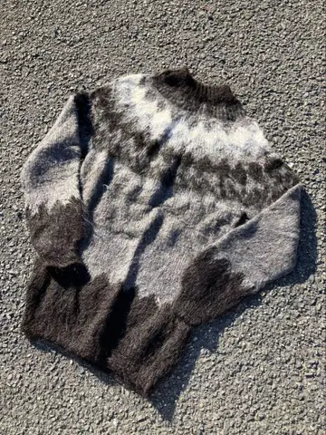 vintage knit 노르딕 무늬 알파카 100%