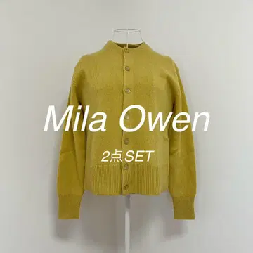 미라 오웬 미들 게이지 앙상블 니트 가디건 SET