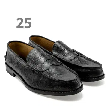 25cm THE KENFORD EMBOSSED LOAFERS BLACK