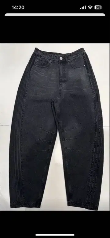 adidas 바나나 핏 데님 블랙