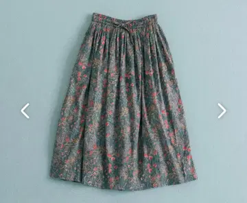 SOIL 개더 스커트 꽃무늬 북유럽,