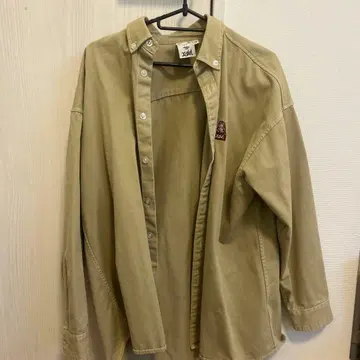 엑스걸 카키 긴팔 셔츠 여성용 S