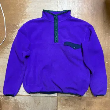 vintage 80's US제 EMS 스냅T 플리스 보라색 M