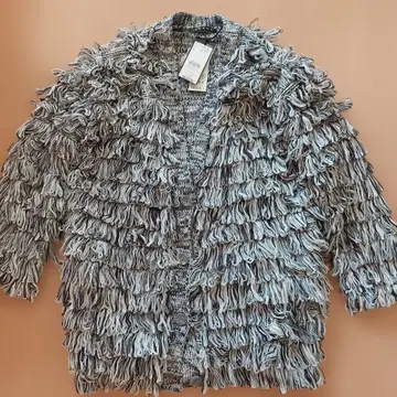 INGNI 프린지 디자인 가디건 M 그레이 계열