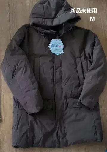 미사용 새상품 퍼펙트 후디 브라운 다운 자켓 M 사이즈 브라운