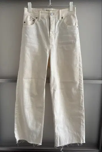 YANUK Lilith 화이트 와이드 레그 데님 23