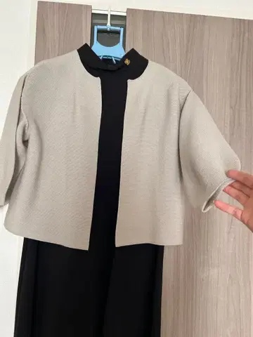 UNITED ARROWS 베이지 가디건 퍼프