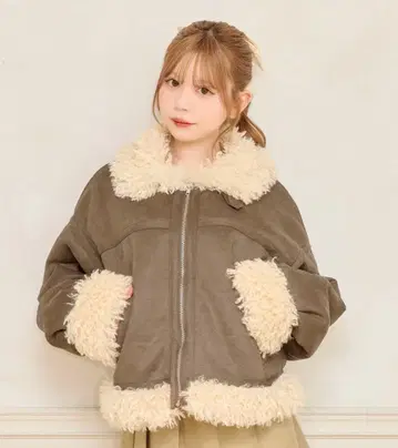 아프레 주르 페이크 무스탕 자켓