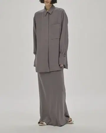 todayful 백새틴 포켓 셔츠