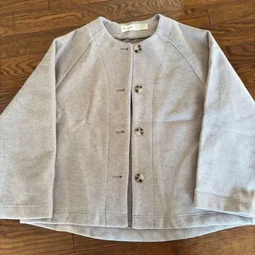 Re-cycleSELF+SERVICE 노카라 자켓 베이지 아이보리