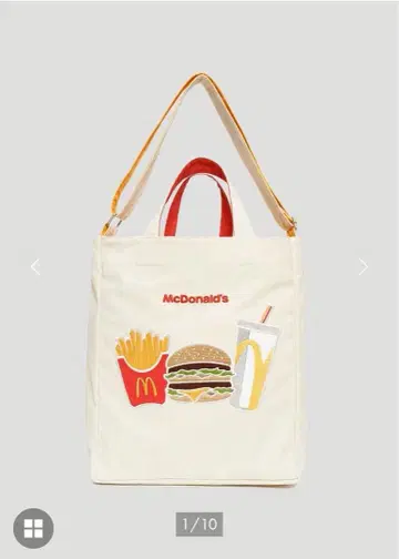 graniph 2way 자수 토트 맥도날드 그라니프