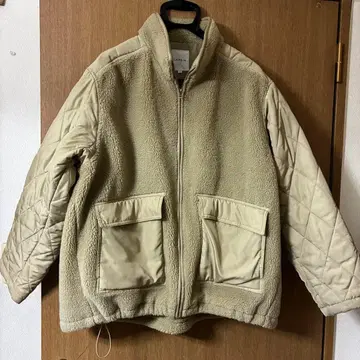 LEPSIM 스탠드 보아 퀼트 자켓 베이지