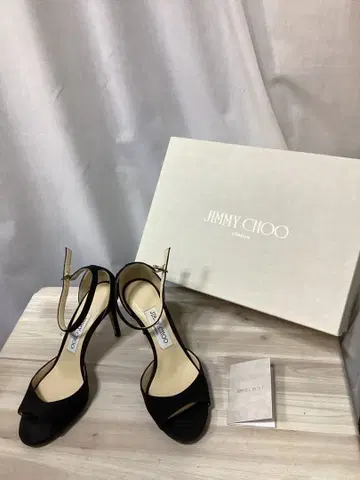 최종 가격 인하 지미추 스웨이드 가죽 오픈토 펌프스