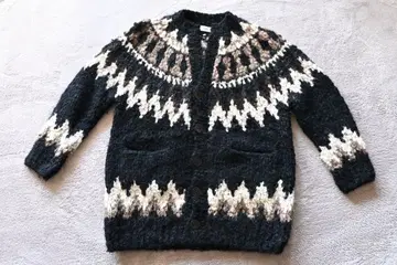 unfil 앙필 노르딕 무늬 가디건 사이즈 1