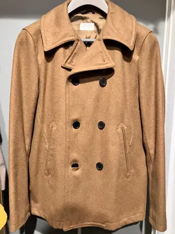 GLOBAL WORK 울 피코트 브라운 L 사이즈