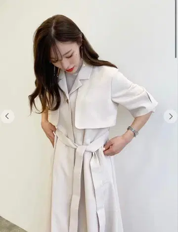 [미사용] 코코딜 트렌치 디자인 원피스 베이지