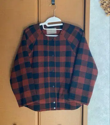 유나이티드 애로우즈 체크 자켓 아우터 블루종