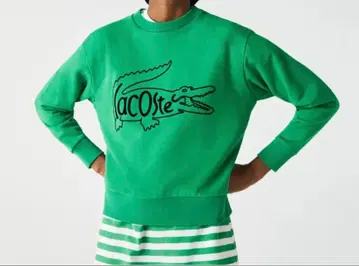 LACOSTE 크로코 로고 프린트 크루넥 맨투맨