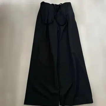 블랙 와이드 팬츠 서스펜더 포함