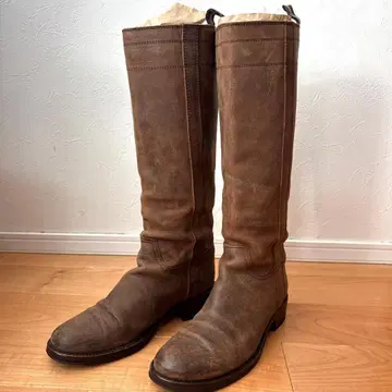 FABIO RUSCONI 파비오 루스코니 천연 가죽 롱 부츠 23cm