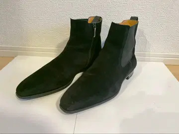 MAGNANNI 블랙 스웨이드 사이드 고어 부츠 마그나니