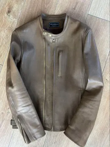 브라운 싱글 라이더 자켓