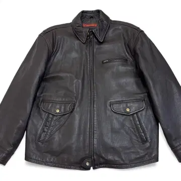 ASTOR KOBE 램 가죽 플라이트 자켓 블루종 브라운 L