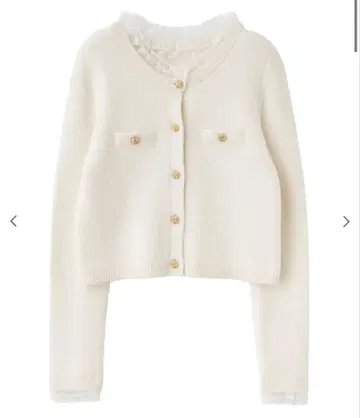 새상품 LILLIAN CARAT 레이스 디자인 니트 가디건