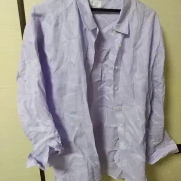 리브 드와 새상품급 인기 연보라 린넨 셔츠