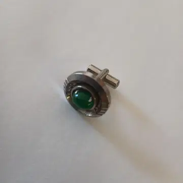 그린 컬러 돌 커프스 단추