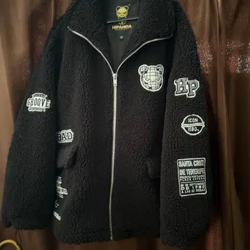 HIPANDA 보아 자켓 블랙 XL