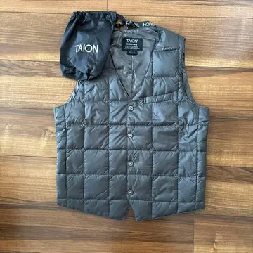 TAION 다운 베스트 차콜 그레이 S 사이즈