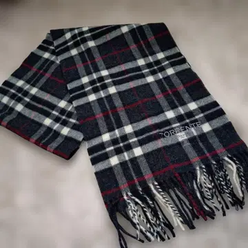 TORRENTE 체크 무늬 울 머플러