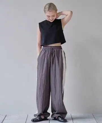 todayful 나일론 라인 팬츠