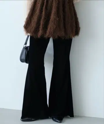 kastane 벨로아 튤 팬츠 블랙