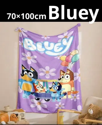 [ Bluey ] 블루이 담요 보라색