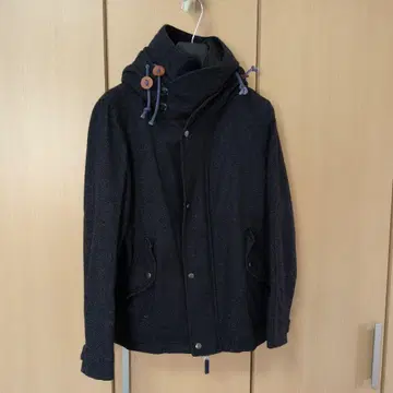 울 혼방 다크 그레이 자켓