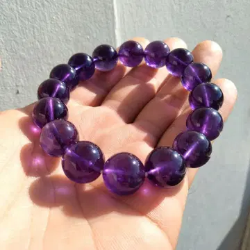 자수정 비즈 팔찌 보라색