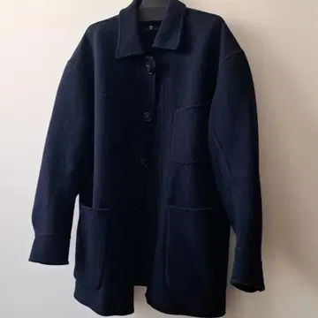 울 혼방 네이비 코트 L 사이즈