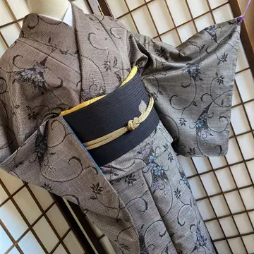 본고장 오시마 명주 톨 사이즈 진흙 염색 미착용