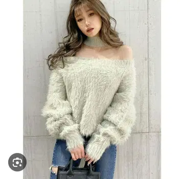 제이다 미사용 초커 니트