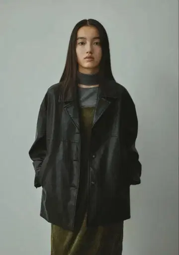 STYLEMIXER 블랙 가죽 자켓