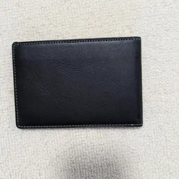 블랙 가죽 접이식 지갑