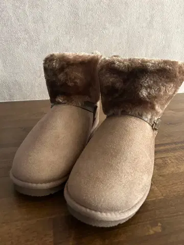 moz 베이지 퍼 포함 숏부츠 어그 부츠 부츠