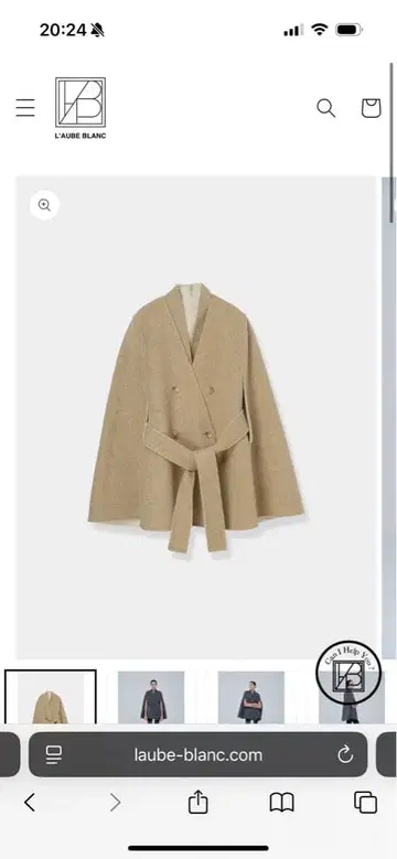 laubeblanc Dual Face Cape Coat