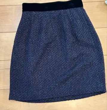 자스그리티 라메 트위드 벨로아 스커트