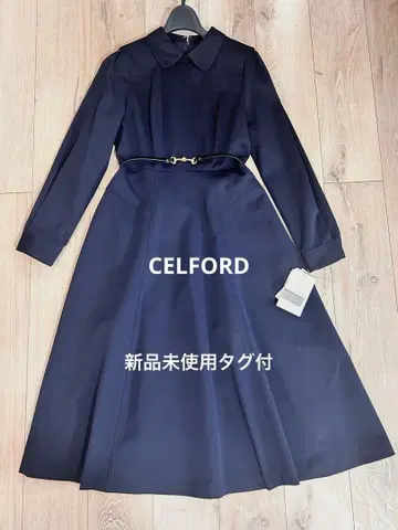 CELFORD 미사용 새상품 택 포함 네이비 긴팔 원피스